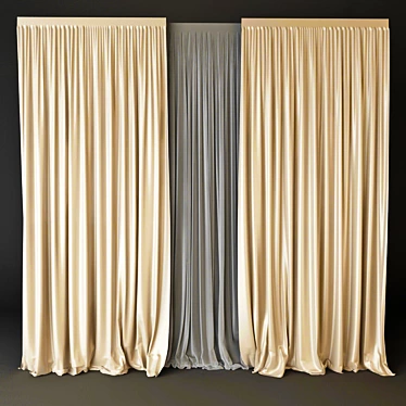 Elegant Curtain for Design 3D model image 1 