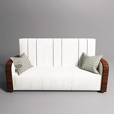 Vintage-inspired Art Deco Sofa / The Orleans 3D model image 1 