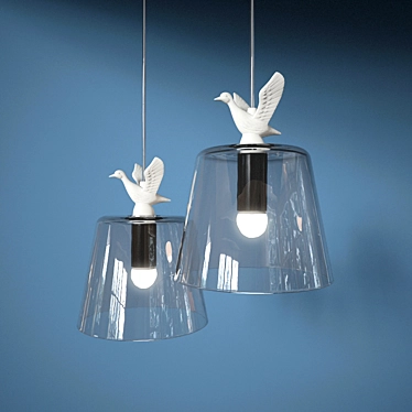 Graceful Duck Provence Hanging Lamp 3D model image 1 