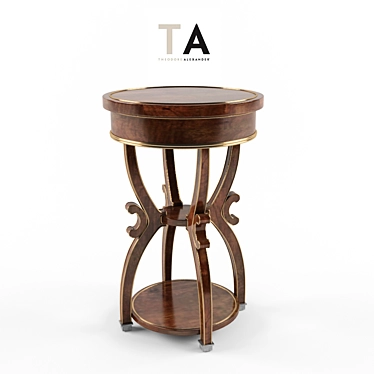 Imbuya Burl & Sycamore Hourglass Table 3D model image 1 
