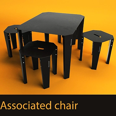 Elevate Chair & Table Combo 3D model image 1 