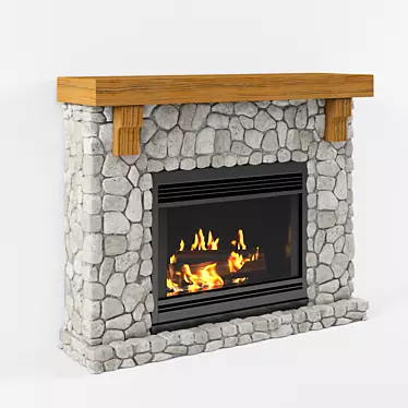 Dimplex Fireplace: Elegant Stone Portal 3D model image 1 