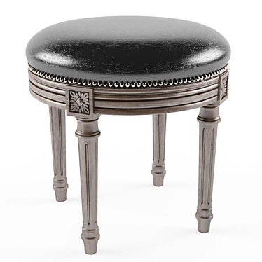 Elegant Leather Stool: Da Vinci 3D model image 1 