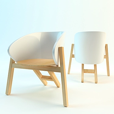 Elegant Curve Seating Solution 3D model image 1 