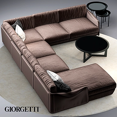 Luxurious Giorgetti Fabula Sofa 3D model image 1 