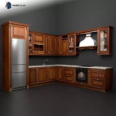 Elegant Firenze Kitchen Set 3D model image 1 