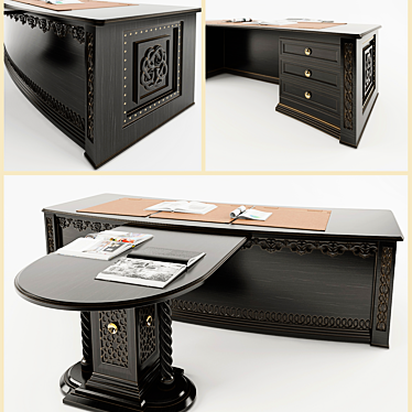 Arabian Style Writing Desk 3D model image 1 