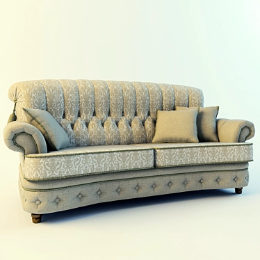 Luxurious Infanta Sofa: Allegro Style 3D model image 1 