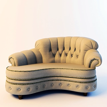 Infanta Ottoman: Allegro Style 3D model image 1 