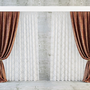 Empire Style Curtains, Part 3 3D model image 1 