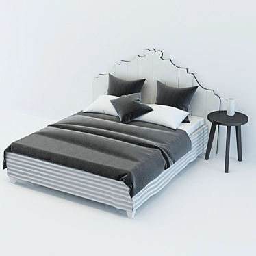 Gervasoni Grey 80 E Bed by Paola Navone 3D model image 1 
