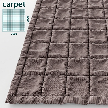 Elegant Pair of Refined Rugs 3D model image 1 