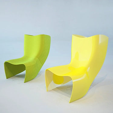 Felt Chair by Cappellini: Dynamic Design, Comfortable Seating 3D model image 1 