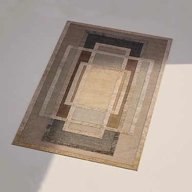 Luxury Platinum Rockwell Rug 3D model image 1 