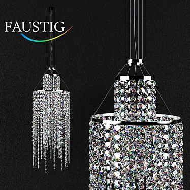 Elegant Faustig Crystal Chandelier 3D model image 1 