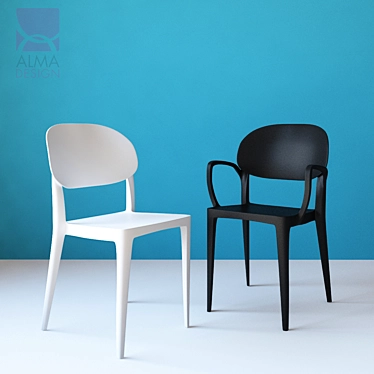 ErgoTech Chair: Molded, UV Resistant 3D model image 1 