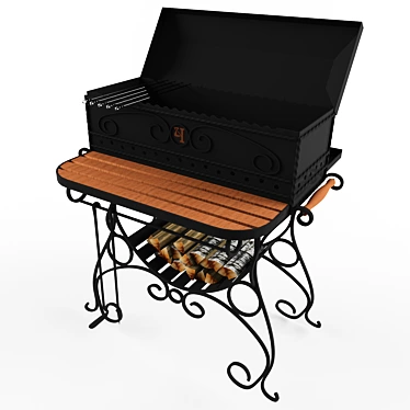 Portable BBQ Grill 3D model image 1 