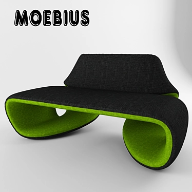 Modern Designer Sofa "Moebius" | Unique & Stylish 3D model image 1 
