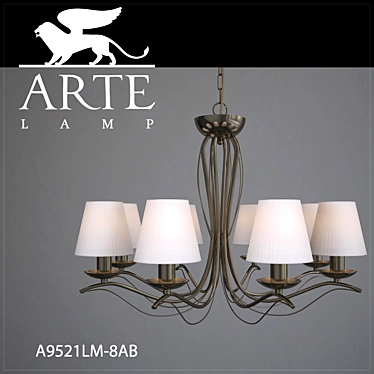 Elegant Illumination: Chandelier A9521LM-8AB 3D model image 1 