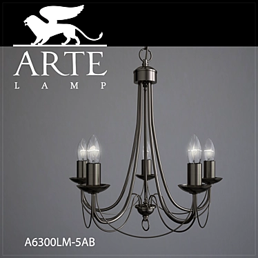 Elegant 5-Light Chandelier 3D model image 1 