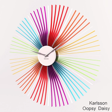 Karlsson Oopsy Daisy - Colorful 50cm Plastic Clock 3D model image 1 