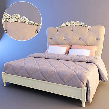 Elegant Dolce Rosa Bed 3D model image 1 