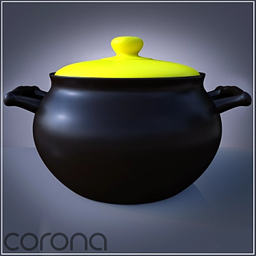 7k Polygon Pan with Textures - FBX Included 3D model image 1 