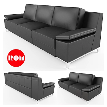 Elegant ROM Dione Sofas 3D model image 1 