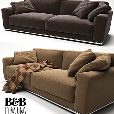 B&B Italia Luis Sofa: Sleek, Stylish, and Versatile 3D model image 1 