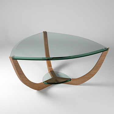 Modern Wooden Coffee Table 3D model image 1 