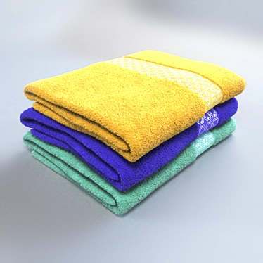 Microfiber Bath Towels 3D model image 1 