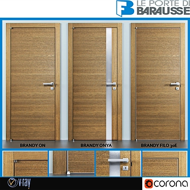 Elegant Barausse Doors for Modern Interiors 3D model image 1 