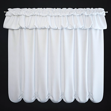 Elegant French Curtains 3D model image 1 