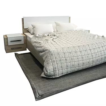 Largo Bed: Stylish and Spacious 3D model image 1 