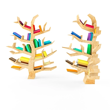 Corner Wooden Shelves - Versatile & Spacious 3D model image 1 
