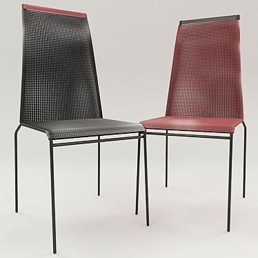 Sleek Metal Chair: WEB HIGH 3D model image 1 