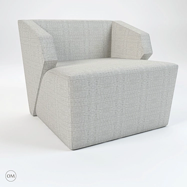 Minimalist Designer Armchair 3D model image 1 