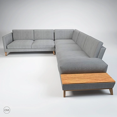 Arbel's Slim Sofa: Sleek Comfort for Modern Spaces 3D model image 1 