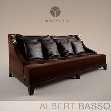 Elegant Albert Basso Sofa 3D model image 1 