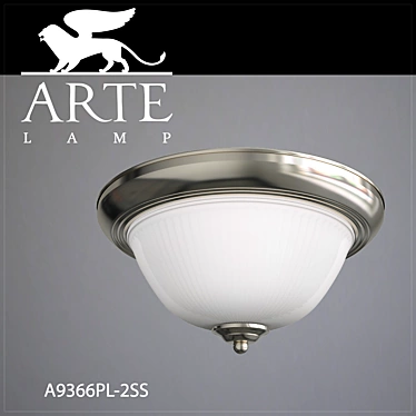 Elegant Stainless Steel Ceiling Light 3D model image 1 