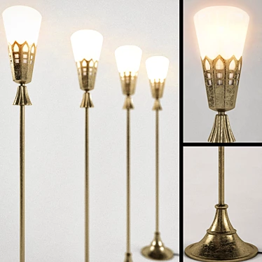 Luxury Arabic Floor Lamp 3D model image 1 