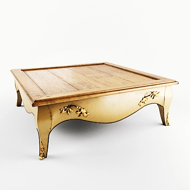 Elegant Volutes Coffee Table 3D model image 1 