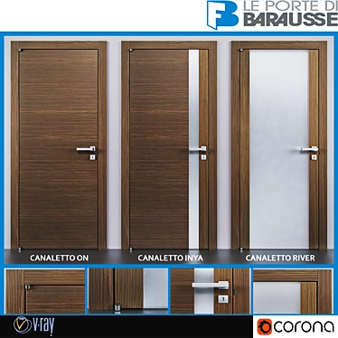 Elegant Barausse Doors Collection 3D model image 1 