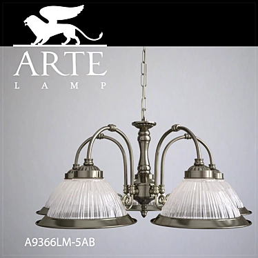 Elegant Bronze Chandelier A9366LM 3D model image 1 