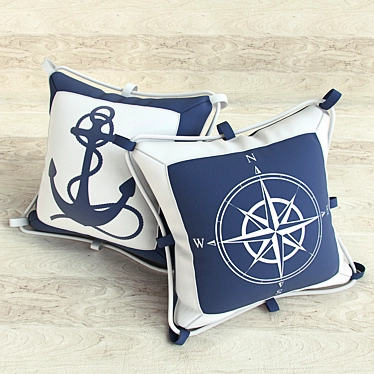 Marine Vibes: Stylish Pillows 3D model image 1 