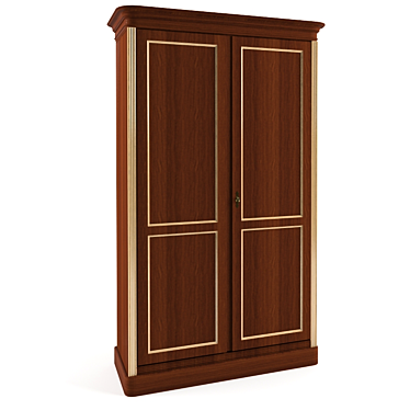 Stylish Wooden Cabinet 3D model image 1 