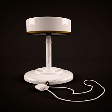 Vintage 30s Marble Lamp 3D model image 1 