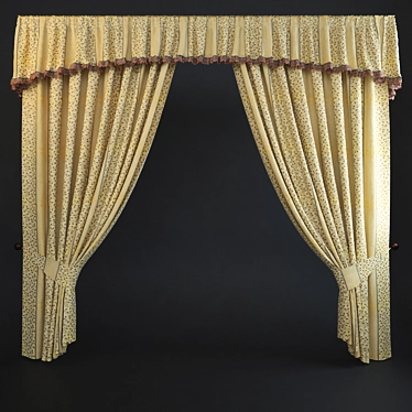 Provençal Ceiling Curtain: Elegant and Versatile 3D model image 1 
