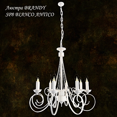 Bianco Antico 8-Light Chandelier 3D model image 1 