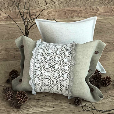 Country Style Pillows 3D model image 1 